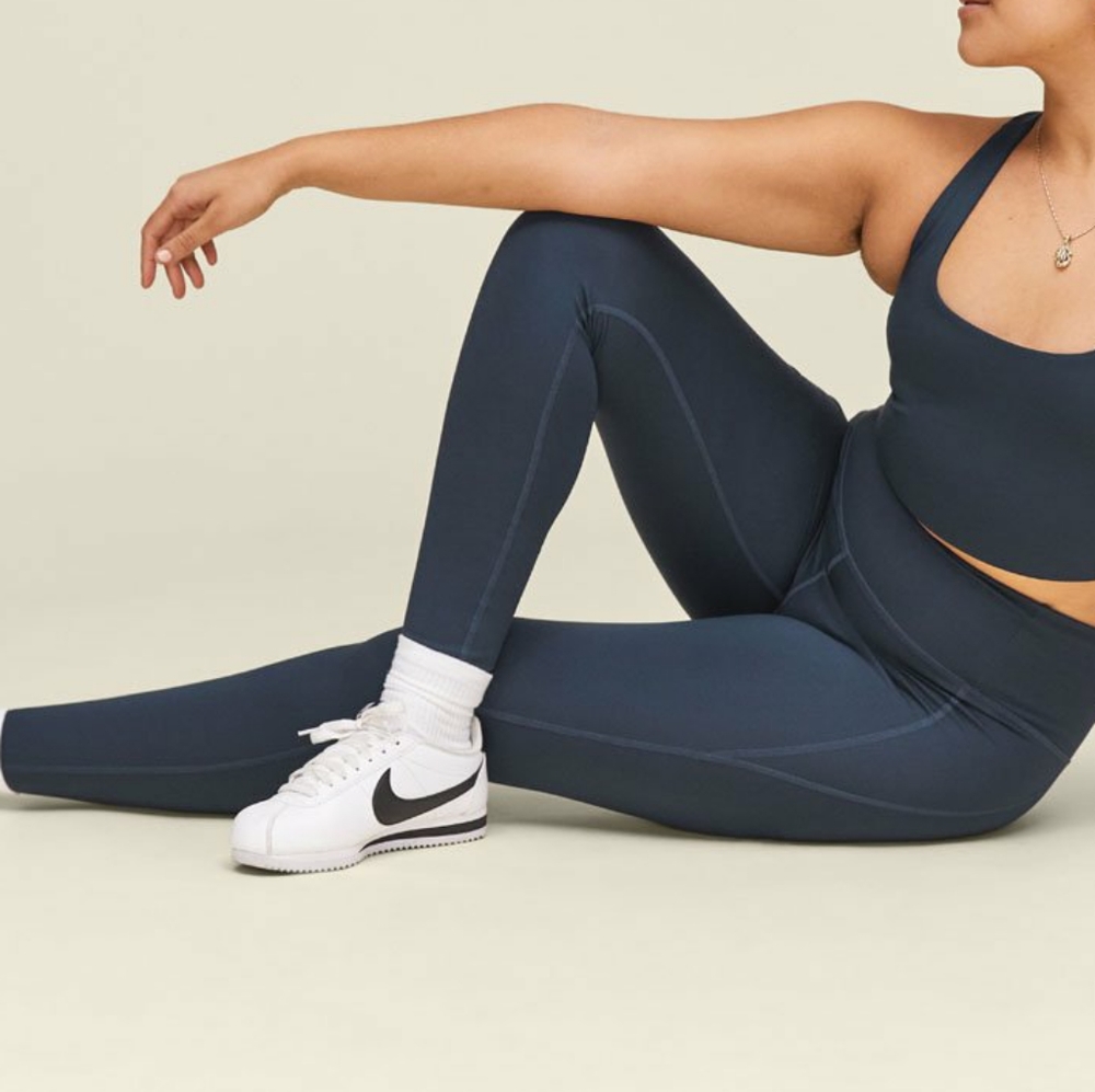 NWT Girlfriend Collective Midnight Blue Compressive High Rise Leggings - Picture 8 of 9